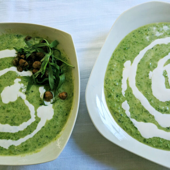 Chilled Pea Soup with Leeks