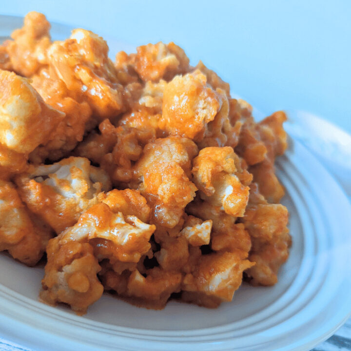 Spicy Buffalo Cauliflower Wings with Vegan Blue Cheese Dressing
